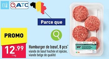 Promotions Hamburger de boeuf - Produit maison - Aldi - Valide de 29/04/2024 à 05/05/2024 chez Aldi