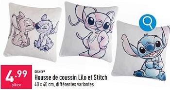 Promoties Housse de coussin lilo et stitch - Disney - Geldig van 30/04/2024 tot 05/05/2024 bij Aldi