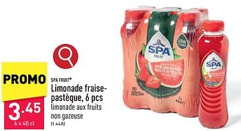 Promoties Limonade fraisepastèque - Spa - Geldig van 03/05/2024 tot 05/05/2024 bij Aldi