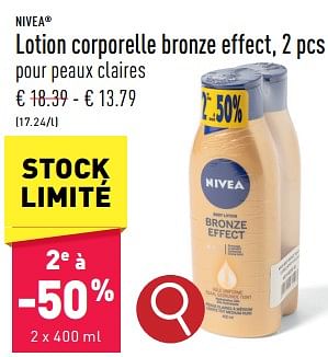 Promotions Lotion corporelle bronze effect - Nivea - Valide de 03/05/2024 à 05/05/2024 chez Aldi