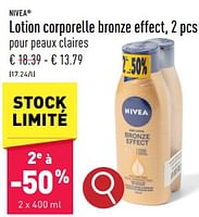 Promotions Lotion corporelle bronze effect - Nivea - Valide de 03/05/2024 à 05/05/2024 chez Aldi