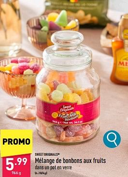 Promoties Mélange de bonbons aux fruits - Sweet Originals - Geldig van 04/05/2024 tot 10/05/2024 bij Aldi