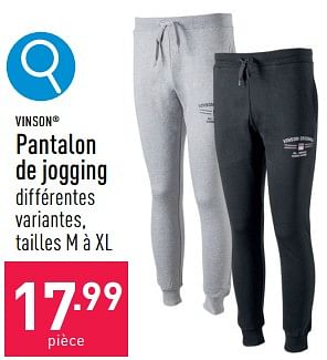 Promoties Pantalon de jogging - Vinson Polo Club - Geldig van 30/04/2024 tot 05/05/2024 bij Aldi