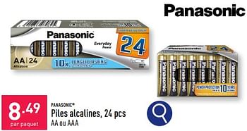 Promoties Piles alcalines - Panasonic - Geldig van 03/05/2024 tot 05/05/2024 bij Aldi