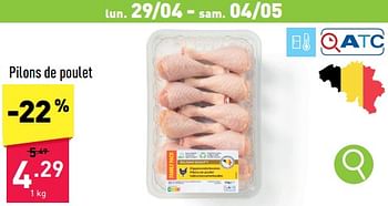 Promoties Pilons de poulet - Huismerk - Aldi - Geldig van 29/04/2024 tot 05/05/2024 bij Aldi