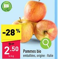 Promotions Pommes bio - Produit maison - Aldi - Valide de 29/04/2024 à 04/05/2024 chez Aldi