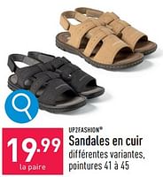 Promotions Sandales en cuir - UP2Fashion - Valide de 30/04/2024 à 05/05/2024 chez Aldi