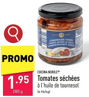 Promoties Tomates séchées - Cucina Nobile - Geldig van 03/05/2024 tot 05/05/2024 bij Aldi