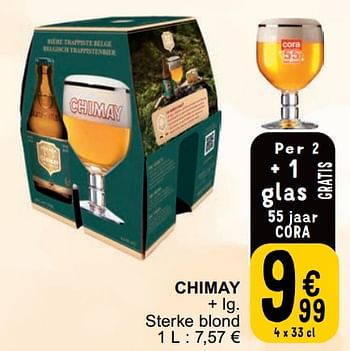 Promoties Chimay sterke blond - Chimay - Geldig van 23/04/2024 tot 29/04/2024 bij Cora