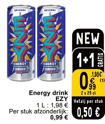 Promoties Energy drink ezy - Ezy - Geldig van 23/04/2024 tot 29/04/2024 bij Cora