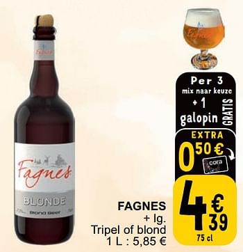 Promoties Fagnes tripel of blond - Fagnes - Geldig van 23/04/2024 tot 29/04/2024 bij Cora
