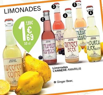 Promoties Limonades l’annexe amarilis ginger beer - L'Annexe - Geldig van 23/04/2024 tot 29/04/2024 bij Cora