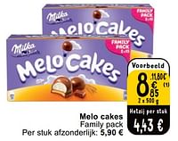 Promoties Melo cakes - Milka - Geldig van 23/04/2024 tot 29/04/2024 bij Cora