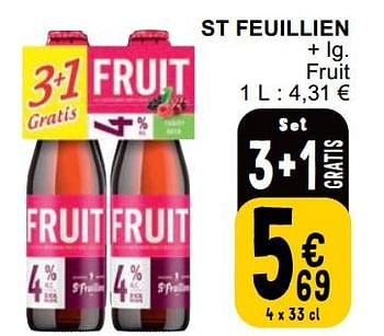 Promoties St feuillien fruit - St Feuillien - Geldig van 23/04/2024 tot 29/04/2024 bij Cora