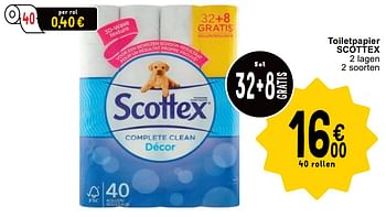 Promotions Toiletpapier scottex - Scottex - Valide de 23/04/2024 à 29/04/2024 chez Cora