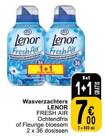 Promoties Wasverzachters lenor fresh air - Lenor - Geldig van 23/04/2024 tot 29/04/2024 bij Cora