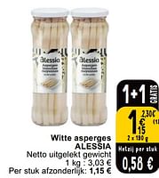 Promoties Witte asperges alessia - Alessia - Geldig van 23/04/2024 tot 29/04/2024 bij Cora