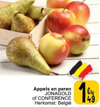 Promoties Appels en peren jonagold of conference - Huismerk - Cora - Geldig van 23/04/2024 tot 29/04/2024 bij Cora