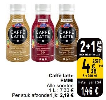 Promotions Caffè latte emmi - Emmi - Valide de 23/04/2024 à 29/04/2024 chez Cora