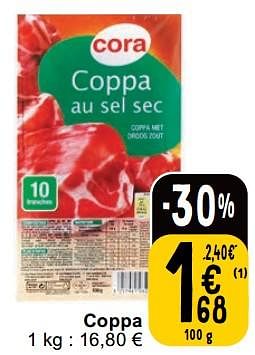 Promotions Coppa - Produit maison - Cora - Valide de 23/04/2024 à 29/04/2024 chez Cora