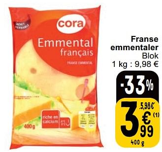 Promotions Franse emmentaler - Produit maison - Cora - Valide de 23/04/2024 à 29/04/2024 chez Cora