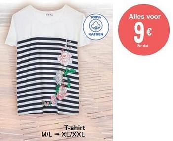 Promoties T-shirt - Huismerk - Cora - Geldig van 23/04/2024 tot 06/05/2024 bij Cora