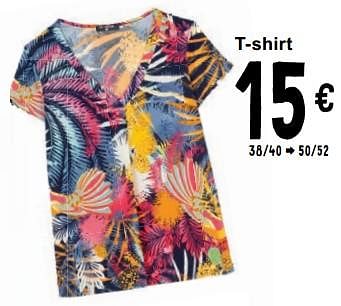 Promotions T-shirt - Produit maison - Cora - Valide de 23/04/2024 à 06/05/2024 chez Cora