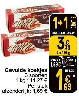 Promoties Gevulde koekjes - Huismerk - Cora - Geldig van 23/04/2024 tot 29/04/2024 bij Cora