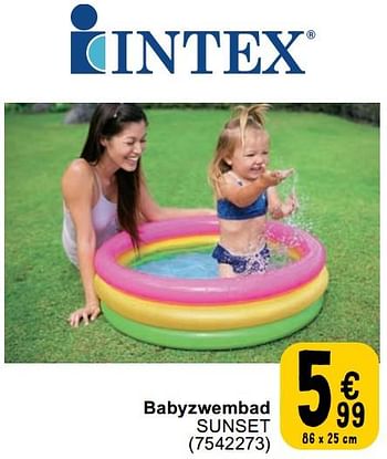 Promoties Babyzwembad sunset - Intex - Geldig van 23/04/2024 tot 06/05/2024 bij Cora