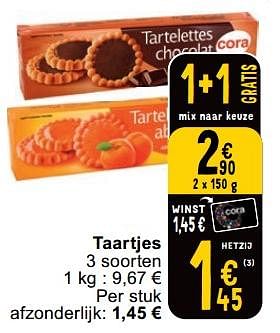 Promoties Taartjes - Huismerk - Cora - Geldig van 23/04/2024 tot 29/04/2024 bij Cora