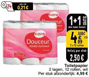 Promoties Toiletpapier - Huismerk - Cora - Geldig van 23/04/2024 tot 29/04/2024 bij Cora