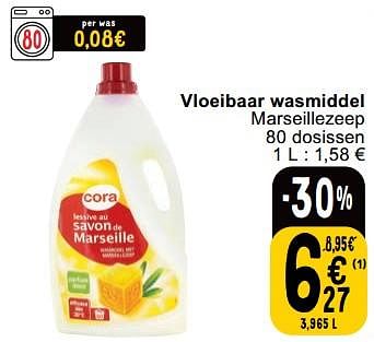 Promoties Vloeibaar wasmiddel - Huismerk - Cora - Geldig van 23/04/2024 tot 29/04/2024 bij Cora