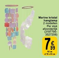 Promoties Marine kristal hanglamp - Huismerk - Cora - Geldig van 23/04/2024 tot 06/05/2024 bij Cora