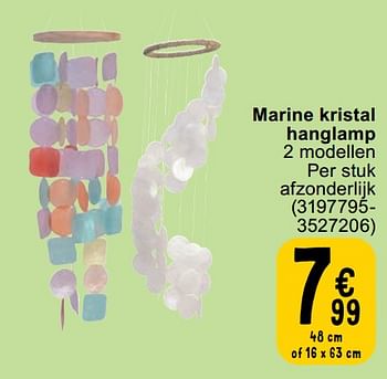 Promoties Marine kristal hanglamp - Huismerk - Cora - Geldig van 23/04/2024 tot 06/05/2024 bij Cora