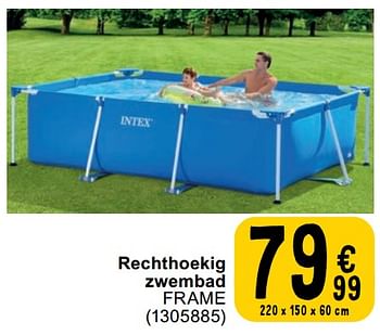 Promoties Rechthoekig zwembad frame - Intex - Geldig van 23/04/2024 tot 06/05/2024 bij Cora