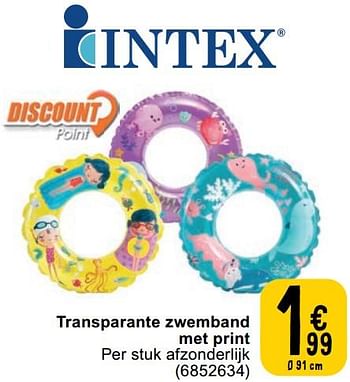 Promoties Transparante zwemband met print - Intex - Geldig van 23/04/2024 tot 06/05/2024 bij Cora
