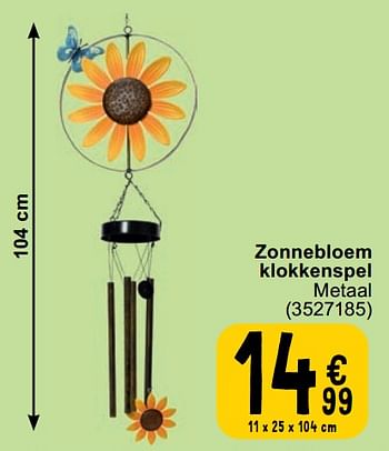 Promoties Zonnebloem klokkenspel - Huismerk - Cora - Geldig van 23/04/2024 tot 06/05/2024 bij Cora