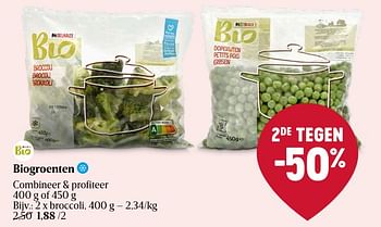 Promotions Biogroenten broccoli - Produit Maison - Delhaize - Valide de 25/04/2024 à 01/05/2024 chez Delhaize
