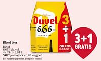Promoties Blond bier duvel 6,66 - Duvel - Geldig van 25/04/2024 tot 01/05/2024 bij Delhaize