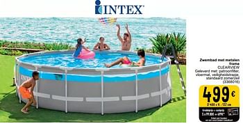 Promoties Zwembad met metalen frame clearview - Intex - Geldig van 23/04/2024 tot 06/05/2024 bij Cora