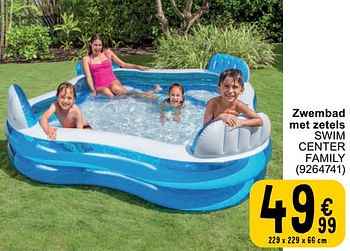 Promoties Zwembad met zetels swim center family - Intex - Geldig van 23/04/2024 tot 06/05/2024 bij Cora
