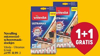Promoties Navulling microvezelschoonmaakdoekjes vileda - ultramax - Vileda - Geldig van 25/04/2024 tot 01/05/2024 bij Delhaize