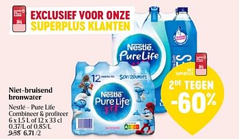 Promotions Niet-bruisend bronwater nestlé - pure life - Nestlé - Valide de 25/04/2024 à 01/05/2024 chez Delhaize