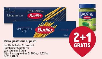 Promotions Spaghetti nr. 5 - Barilla - Valide de 25/04/2024 à 01/05/2024 chez Delhaize