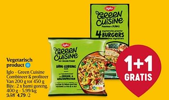 Promotions Vegetarisch product iglo - green cuisine bami goreng - Iglo - Valide de 25/04/2024 à 01/05/2024 chez Delhaize