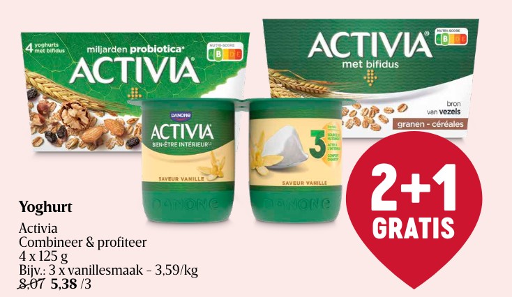 Promoties Yoghurt activia vanillesmaak - Danone - Geldig van 25/04/2024 tot 01/05/2024 bij Delhaize