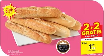 Promoties Half stokbrood - Huismerk - Carrefour  - Geldig van 24/04/2024 tot 06/05/2024 bij Carrefour