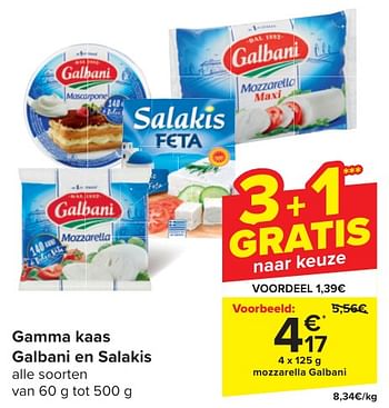 Promotions Mozzarella galbani - Galbani - Valide de 24/04/2024 à 06/05/2024 chez Carrefour