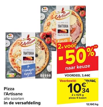 Promotions Pizza l’artisane - L'Artisane - Valide de 24/04/2024 à 06/05/2024 chez Carrefour