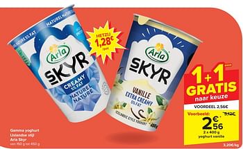 Promotions Skyr yoghurt vanille - Arla - Valide de 24/04/2024 à 06/05/2024 chez Carrefour
